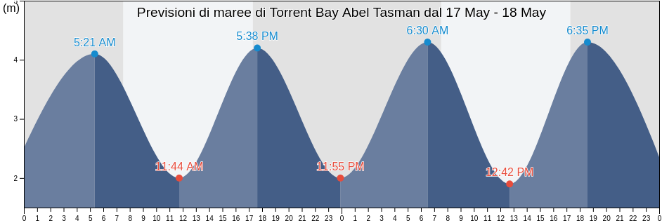 Maree di Torrent Bay Abel Tasman, Tasman District, Tasman, New Zealand