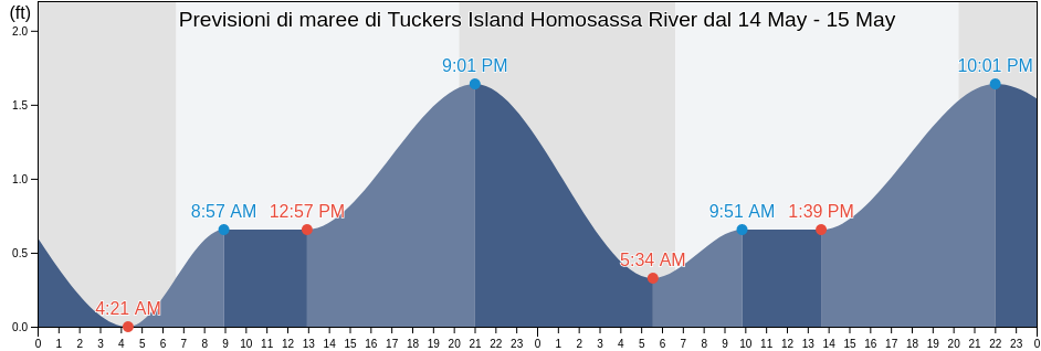 Maree di Tuckers Island Homosassa River, Citrus County, Florida, United States