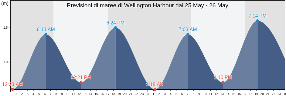 Maree di Wellington Harbour, New Zealand