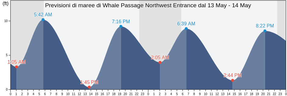 Maree di Whale Passage Northwest Entrance, Kodiak Island Borough, Alaska, United States